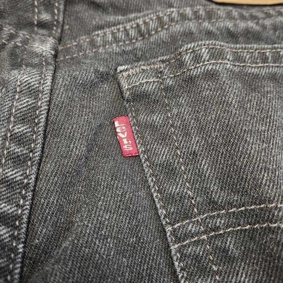 Levi’s Vintage 90s 550 Relaxed Fit Tapered Leg Black Denim Jeans Women's 15 - Picture 10 of 11